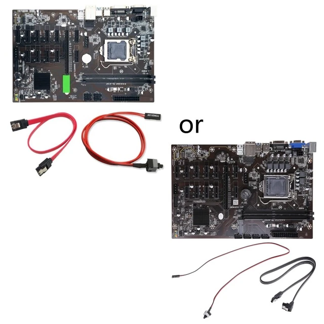 B250 Miner Motherboard DDR4 16G LGA 1151 Supports 12 PCI-E Graphics Card