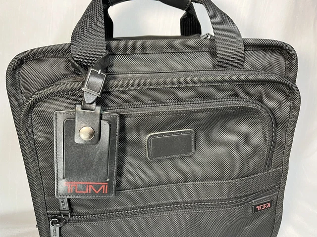 TUMI Alpha Rolling Laptop Briefcase Bag Black Ballistic Nylon Luggage 2214D3 2