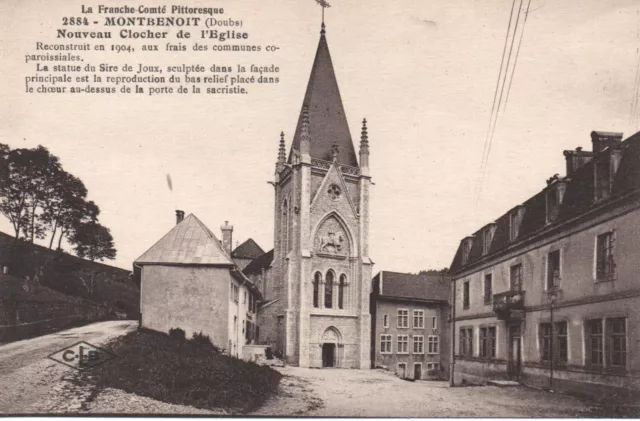 CPA - MONTBENOIT - Nouveau clocher de l'Eglise - Doubs - Franche-Comté