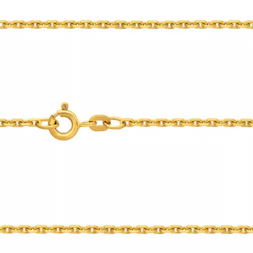 Juwelier Anker Kette diamantiert Stärke 1,7 mm aus Echt Gold 333 8 Kt Gelbgold