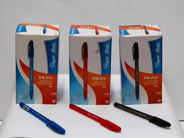 PAPER MATE PENNA a sfera INKJOY 1.0 mm BLU NERO ROSSO 50 pezzi