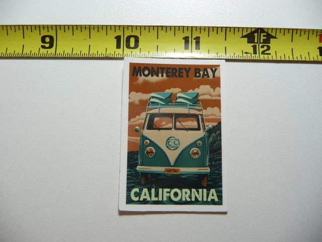 California Monterey Bay Van Surfboards Decal Sticker Pride State
