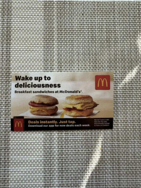 10 Mcdonald Vouchers Complimentary Extra Value Meal Expiration: 12/31/2024