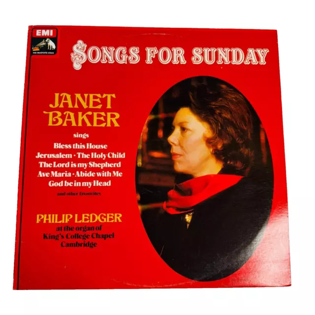 Janet Baker - Songs For Sunday Vinyl Record LP 1981 Philip Ledger