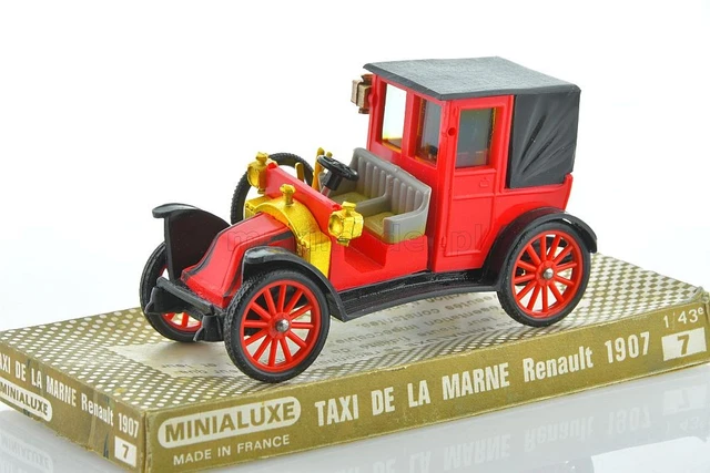 Taxi De La Marne Renault 1907 – Rami JMK – Échelle 1:43 – Variante 1 Roues Rares