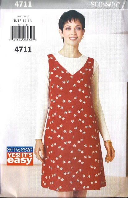 UNCUT Butterick Vintage Sewing Pattern Misses A Line Pullover Jumper 4711 HTF FF