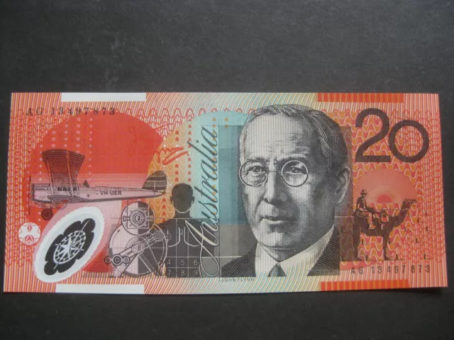 $20 2013 General Prefix Stevens/Parkinson Unc Australia Twenty Polymer Banknote