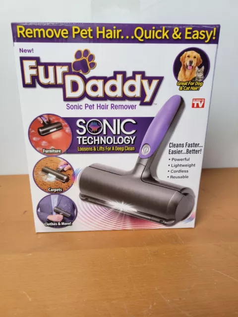 🔥FUR DADDY ~ Fast & Easy Pet Fur Remover w/ LED Light & Sonic Technology NIB🔥