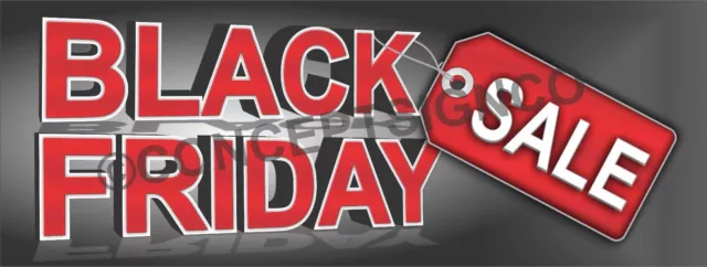 3'x8' BLACK FRIDAY SALE BANNER Outdoor Sign LARGE Retail Sales Thanksgiving Save