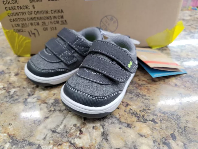 Surprize By Stride Rite Size 3 Stage 2 First Walker Shoe Grey