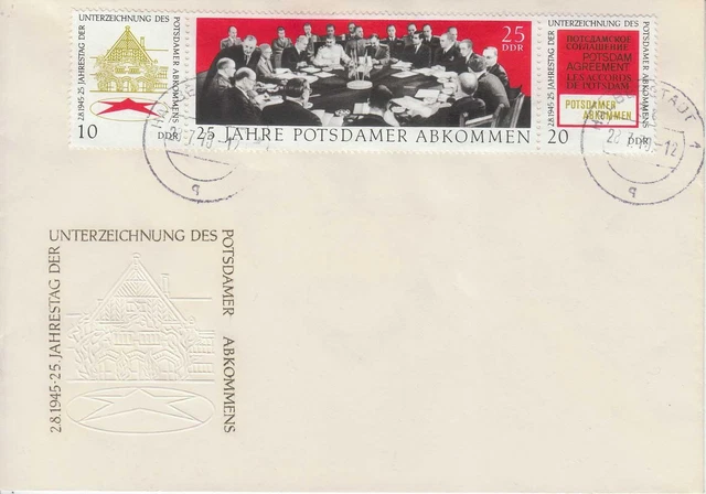 DDR MiNr.: 1598 / 1600  FDC 25. Jahrestag des Potsdamer Abkommmens