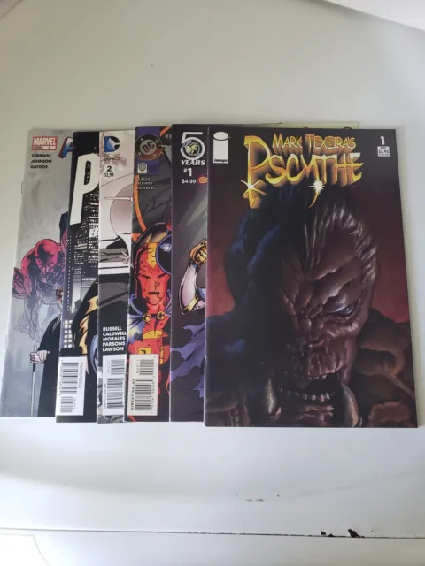 Lot Of 6 Comic Books Marvel DC Image Icon Comics Prez Powers Pscythe