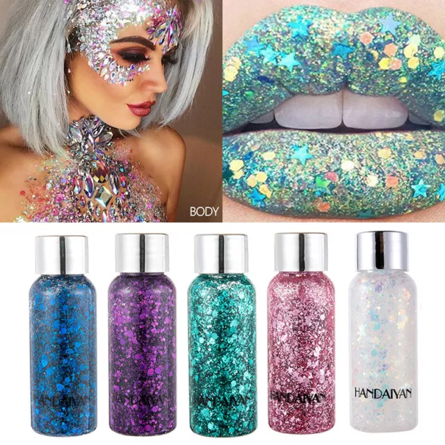 Eye Glitter Nail Hair Body Face Glitter Gel Art Flash Loose Sequins Cream