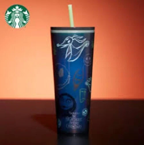 DISNEY STARBUCKS THE Nightmare Before Christmas Tumbler with Straw