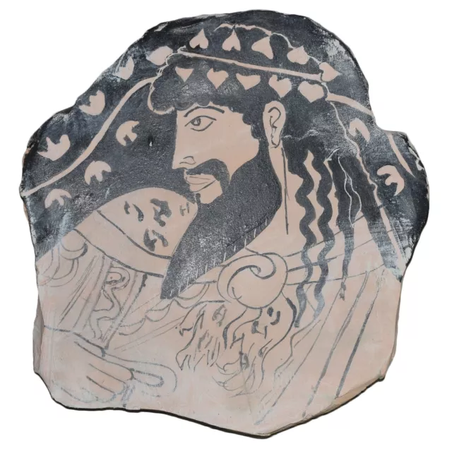 Fresco Greek Style Art Mythology Scenes Painted By Hand On Terracotta Ceramics