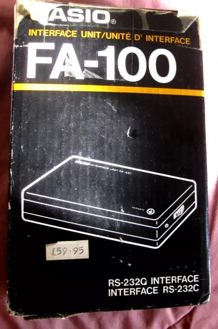 VINTAGE CASIO INTERFACE Unit Fa-100, Rs-232C, New In Original Pack 
