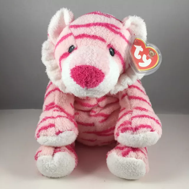 Baby Ty - BABY GROWLERS the Pink Stripes Tiger (2006) (10 Inch) Plush Toy MWMTs