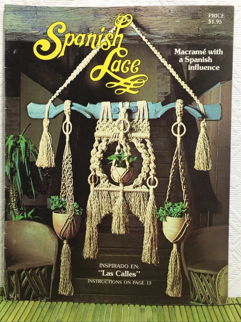 Patrones colgantes de plantas de encaje español 1976 decoraciones para el hogar