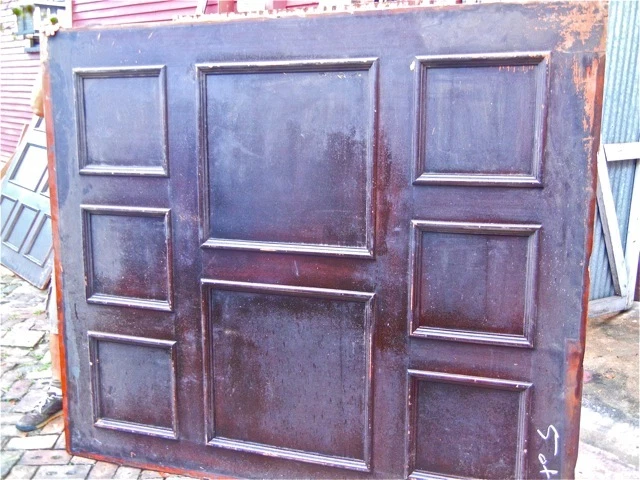 Tiger Oak wood  Wainscot  Architectural  Antique raised  panel 77 " X  67"