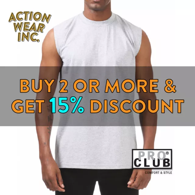 Proclub  Pro Club Men's Comfort Tank Top Casual Sleeveless Active Muscle Tee Gym