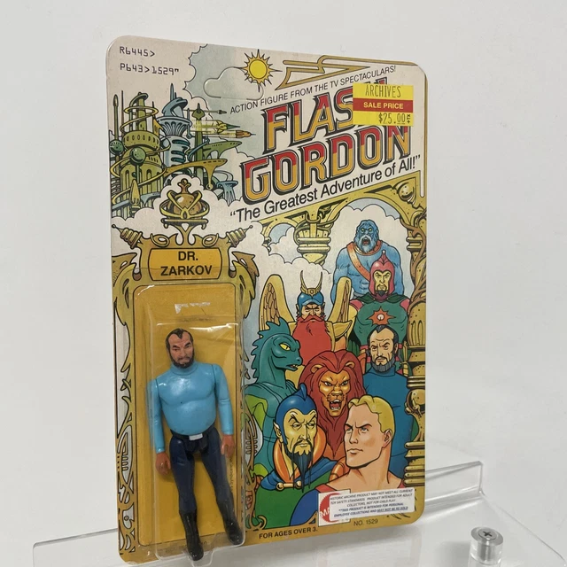 Flash Gordon DR ZARKOV 8 BACK Figure Second Series SEALED 1979 Mattel Unpunched Flash Gordon DR ZARKOV 8 BACK Figure Second Series SEALED 1979 Mattel Unpunched