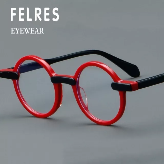 Men Women Acetate Frame Eyeglasses Clear Lens Fashion Round Glasses Frames New