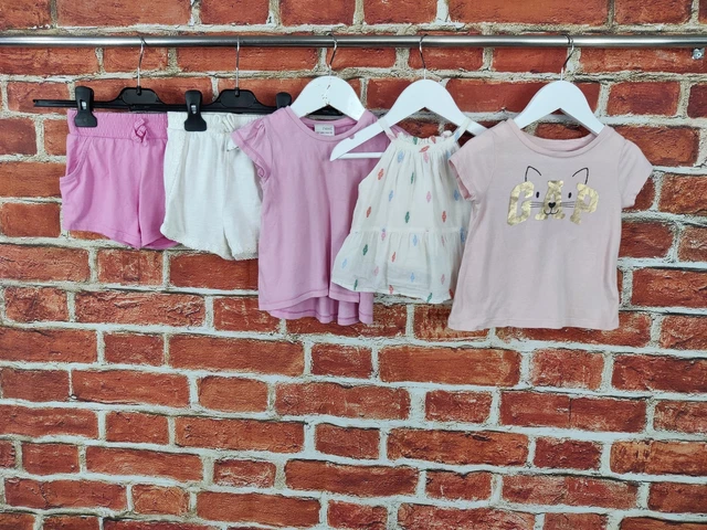 Magliette Bundle Bambine Età 12-18 Mesi Next Gap Pantaloncini Suntop Estate 86Cm