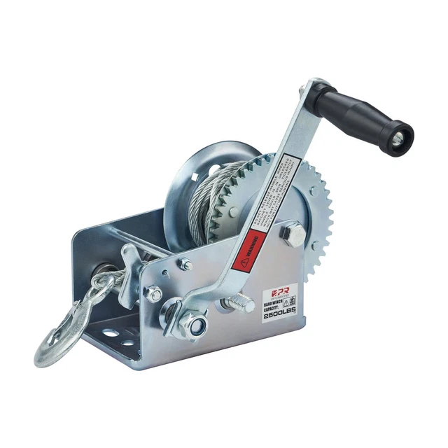 OPENROAD Hand Winch 2500LBS Heavy-duty Hand Crank w/ 32FT Steel Cable for Boat