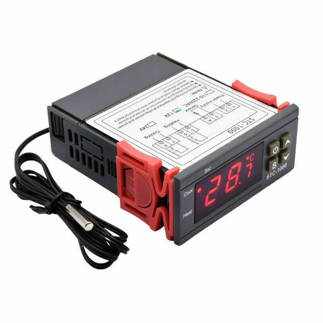 Regolatore di temperatura STC-1000 12V / 230VAC LCD Digitale Display termostato