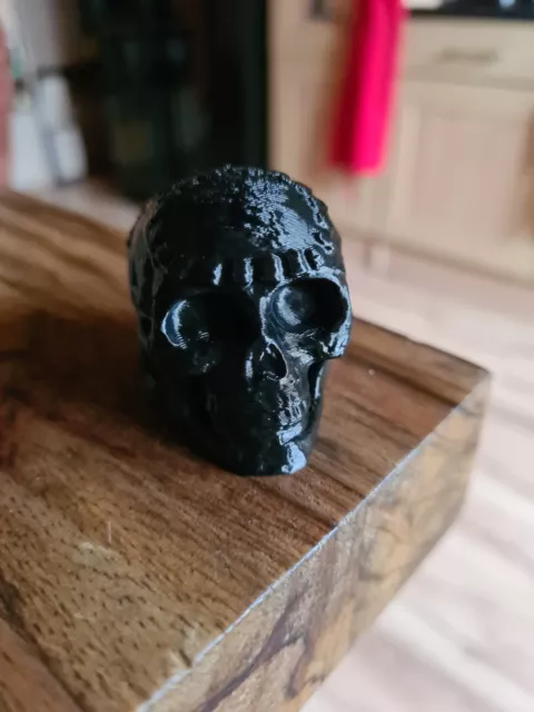 Aztec Death Whistle Skull 3D Printed (Black)