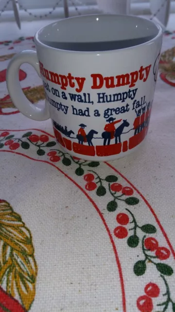 Vintage Child’s Size Mug - Humpty Dumpty - Nursery Cup - Vintage 1970’s Mug