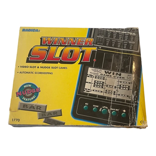 Vintage Handheld Video Radica WINNER SLOT Game Digital Machine Tested w/BOX 1770