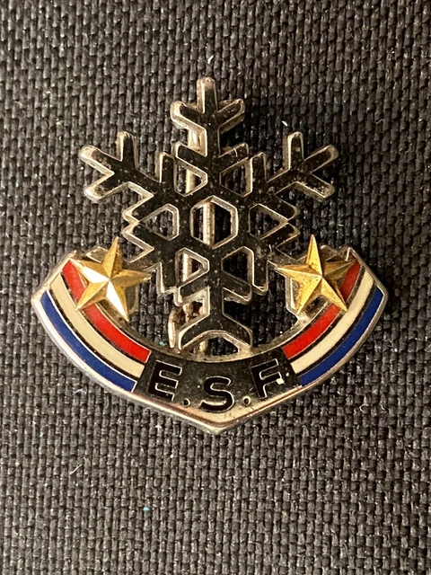Ski : ancien insigne de l'Ecole de ski français - 2 étoiles
