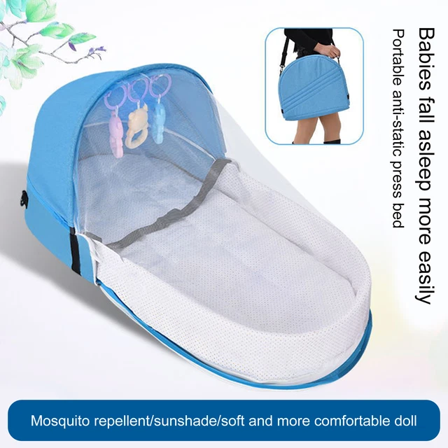 Newborn Bed Eye-catching Decorative Thin Soft Folding Backpack Basket Practical