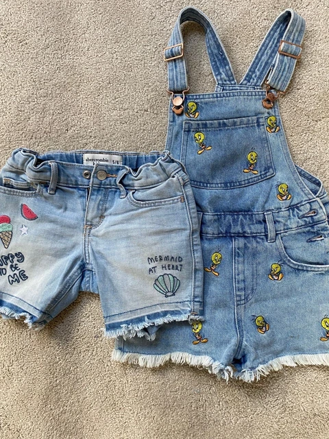 Abercrombie and Fitch M&S Girls Clothing Bundle Shorts Dungarees size 5-6 years 