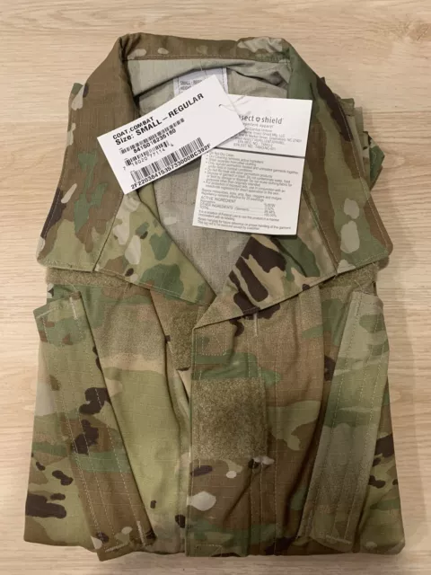 New US Army Camo OCP Combat Uniform Multicam Coat Size Small Regular