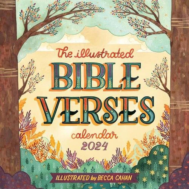 ILLUSTRATED BIBLE VERSES Wall Calendar 2024 Timeless Wise Words of the