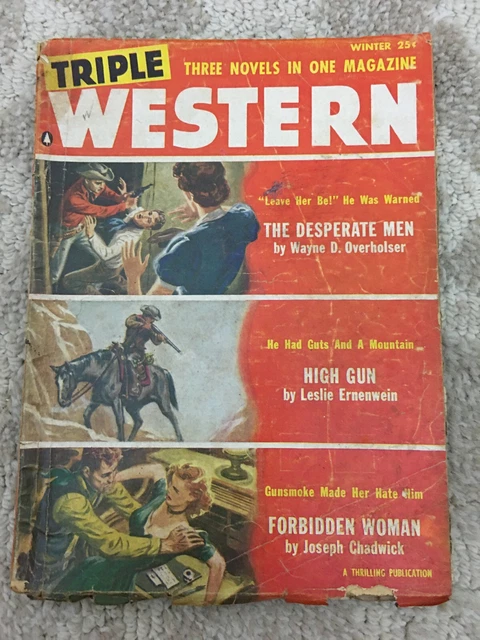 Vintage Triple Western Magazine Three Novels in One Magazine Winter 1957