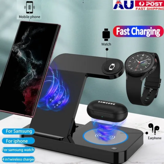 15W Foldable Wireless Charger Fast Charging Stand Dock for QI Samsung S23 Watch5