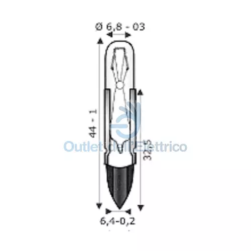 Wimex Lampe T-6.8 6.5X44 60V 20MA 4101016