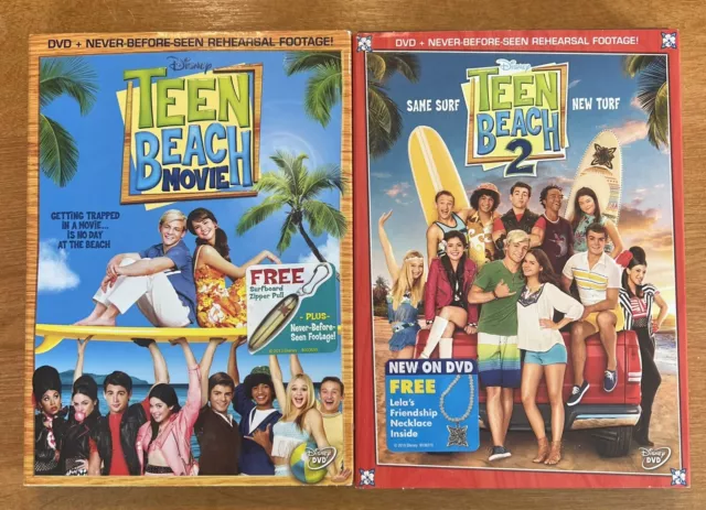 TEEN BEACH MOVIE + Teen Beach 2 Disney DVD