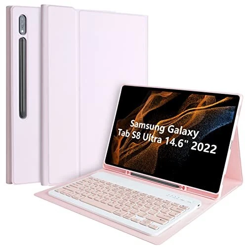Keyboard Case for Samsung Galaxy Tab S8 Ultra 14.6 inch 2022 Magnetically Det...