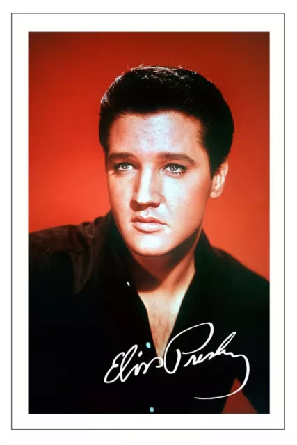 Elvis Presley Signed Photo Print Autograph King Of Rock And Roll