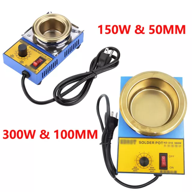 50MM 100MM Solder Pot Soldering Desoldering Bath Tin Melting Plate Titanium 110V