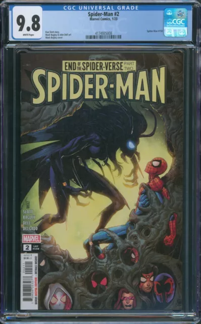 Spider-Man #2 CGC 9.8 End of the Spider-Verse Part Two Cover A Marvel 2022