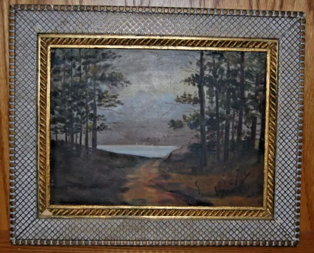 Late 19th Century Canadian Oil on Board Artist Unknown dated 1887