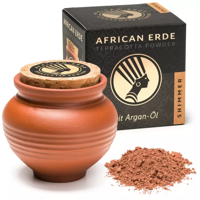 Bronzing Powder - African Erde Terracotta Puder SHIMMER - NEU mit Arganöl