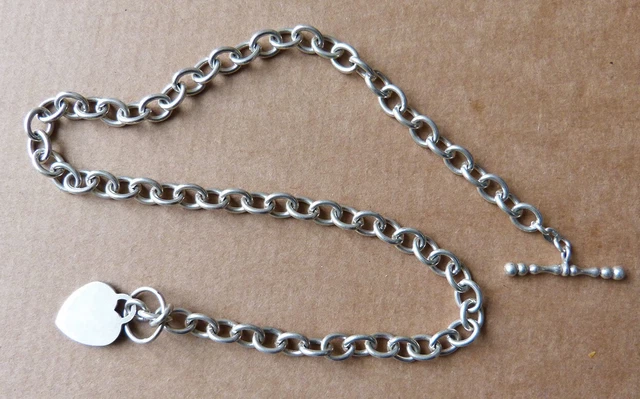 Collier Ras Du Cou En Argent Massif Avec Pendentif Verre De Murano - Bijou Ancien