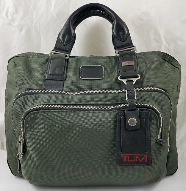 Tumi Alpha Bravo Yuma Briefcase Laptop Bag Ballistic Nylon Spruce 22631 Reg $345