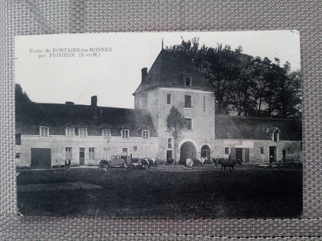Cpa Ferme De Fontaine Les Nonnes Par Puisieux